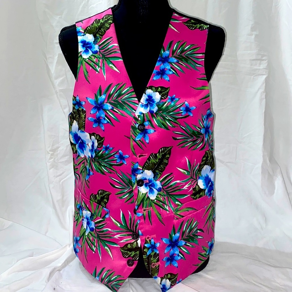 PROM VEST- J.FERRAR 6 BUTTON TROPICAL VEST - Picture 1 of 5
